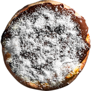 Pizzas Doces: Prestígio - Pizza Família (Ingredientes: Chocolate, Coco Ralado, Molho de Tomate, Mussarela)