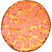 Tradicionais: Presunto - Pizza Família (Ingredientes: Azeitona, Molho de Tomate, Mussarela, Orégano, Presunto)