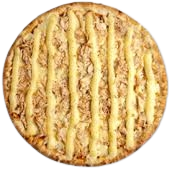 Tradicionais: Quatro Queijos - Pizza Família (Ingredientes: Azeitona, Gorgonzola, Molho de Tomate, Mussarela, Orégano, Parmesão, Provolone)