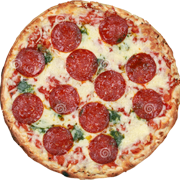 Tradicionais: Salame - Pizza Família (Ingredientes: Azeitona, Molho de Tomate, Mussarela, Orégano, Salame)