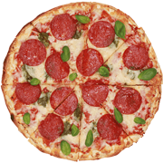 Tradicionais: Salame Picante - Pizza Família (Ingredientes: Azeitona, Molho de Tomate, Mussarela, Orégano, Pimenta Calabresa, Salame)