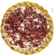 Pizzas Especiais: Sertaneja - Pizza Família (Ingredientes: Cebola, Charque, Molho de Tomate, Mussarela, Orégano)