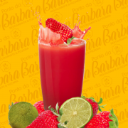 Suco: Morango e Limão - SUCOS NATURAIS (500ml) (Ingredientes: Suco)