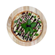 Premium: LOMBO PREMIUM - Pizza (Ingredientes: Azeitonas, Cream Cheese, Lombo, Manjericão, Molho Barbecue, Molho de tomate artesanal, Orégano)