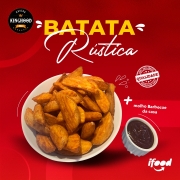 Porções: Batata Rústica e molho Barbecue - Aproximadamente 500g com tempero da casa, marvilhosa..