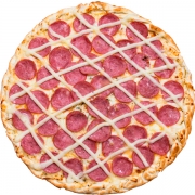 Salgadas: Calabresa com Requeijão - Pizza Família (Ingredientes: Calabresa, Molho, Mussarela, Orégano, Requeijão)