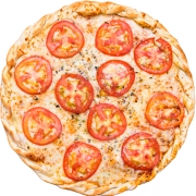 Salgadas: Mussarela - Pizza Família (Ingredientes: Molho, Mussarela, Orégano, Tomate)