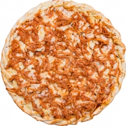 Salgadas: Frango - Pizza Família (Ingredientes: Frango Desfiado, Molho, Mussarela, Orégano)