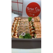 Combinados: 02- Combinado Ten Prime Maçaricado (44uni ) - 12 uramaki prime, 12 haru Hot Ebi, 6 joe ebi maaçaricado, 6 sashimi salmão maçaricado,8 niguiri maçaricado,finalização do chefe