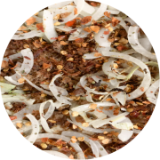 Super Especiais: Lampião e Maria Bonita - Pizza Grande (Ingredientes: Carne Seca, Cebola, Manteiga de Garrafa, Molho de Tomate, Mussarela, Orégano, Pimenta Calabresa)