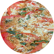 Super Especiais: Toscana - Pizza Grande (Ingredientes: Alho Frito, Manjericão, Molho, Mussarela, Orégano, Parmesão, Pepperoni, Tomate)