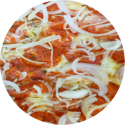 Super Especiais: Pepperone - Pizza Grande (Ingredientes: Cebola, Mussarela, Orégano, Pepperoni)