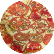 Promocionais: Tomate - Pizza Grande (Ingredientes: Mussarela, Orégano, Tomate)