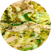 Especiais: Bonna - Pizza Grande (Ingredientes: Calabresa, Catupiry, Mussarela, Orégano, Ovo, Palmito, Pimentão)