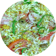 Especiais: Portuguesa Especial - Pizza Grande (Ingredientes: Azeitona, Calabresa, Cebola, Molho, Mussarela, Orégano, Ovo, Pimentão, Presunto, Tomate)