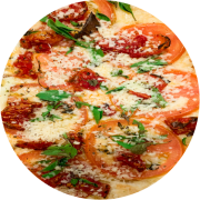Especiais: Tomate Seco Especial - Pizza Grande (Ingredientes: Azeitona, Manjericão, Mussarela, Orégano, Parmesão, Tomate, Tomate Seco)