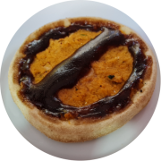 Lançamento: Esfiha de Frango c/ Barbecue L - Recheio de Frango coberto com Barbecue