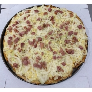 SELEÇÃO DO PONTO: Cebola na Manteiga Especial - Pizza Grande (Ingredientes: Bacon, Cebola, Molho de Tomate, Mussarela, Orégano)