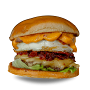 Hambúrguer: BIG SUPREME 140g - Hambúrguer (Ingredientes: Alface, Bacon, Cebola, hamburguer costela140g, molho Americano, Ovo, Pao Brioche, Queijo Prato)
