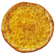 Doces: Banana com chocolate branco - Pizza Broto (Ingredientes: banana, Chocolate Branco, Creme de Leite)