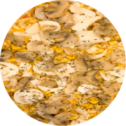 Especiais: Romana - Pizza Grande (Ingredientes: Champignon, Frango, Mussarela, Orégano, Palmito)