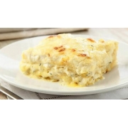 Lasanhas: Quatro Queijos - Lasanha (Ingredientes: Catupiry, Molho, Molho Branco, Mussarela, Orégano, Parmesão, Presunto, Provolone)