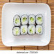 Makimono: Kappamaki (06 Peças) - Pepino e Arroz Enrolado na Alga