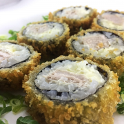 Makimono: Makimono Hot Atum (12 Peças) - Atum, Cream Cheese e Cebolinha