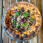 Especiais: 46 - Funghi - Pizza Grande (8 Fatias 35cm) (Ingredientes: Cebola Roxa, Molho de Tomate Italiano, Muçarela, Orégano, Salsinha, Shitake)