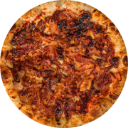 Tradicionais: Caramellata - Pizza Grande (Ingredientes: Bacon Artesanal, Cebola Caramelizada, Molho da Casa Com Tomates Pelados, Muçarela)