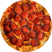 Tradicionais: Pepperoni - Pizza Individual (Ingredientes: Molho da Casa Com Tomates Pelados, Muçarela, Parmesão, Pepperoni)