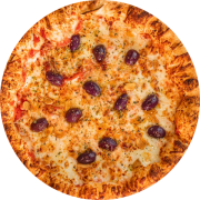 Tradicionais: Napolitana - Pizza Individual (Ingredientes: Alho Crocante, Azeitonas Pretas, Molho da Casa Com Tomates Pelados, Muçarela de Búfala, Orégano)