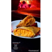 Pastéis Especiais: Pastel Intercap De Frango - Pasteis (Ingredientes: Frango Temperado e Desfiado, Milho, Bacon, Mussarela, Cheddar)