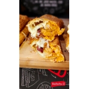Pastéis Refinados: Pastel Batata-II - Pasteis (Ingredientes: Batata frita, Bacon, Cheddar, Mussarela)
