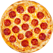 Especiais: Pepperoni - Pizza Pequena 25cm (Ingredientes: Fatias de Pepperoni Italiano, Molho, Mozzarella, Orégano)