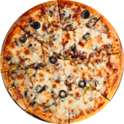 Especiais: Champignon - Pizza Pequena 25cm (Ingredientes: Azeitona Verde Picada, Cogumelo Paris, Molho, Mozzarella, Orégano, Palmito)