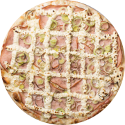 Especiais: Roma - Pizza Pequena 25cm (Ingredientes: Alho Poró, Catupiry, Molho, Mozzarella, Orégano, Peito de Peru Defumado)