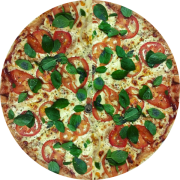 Clássicas: Margherita - Pizza Pequena 25cm (Ingredientes: Manjericão, Mozzarella, Orégano, Tomate)