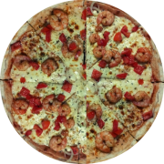 Especiais: All Mare - Pizza Pequena 25cm (Ingredientes: Camarões Salteados no Azeite, Mozzarella, Orégano, Salpicado C/ Alho Frito, Tomate)
