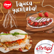 Tapioca: Doce: Tapioca de Banana Cód-6696 - Tapioca recheada com banana em rodelas e doce de leite