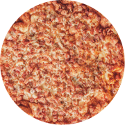 Tradicionais: 17.Bacon - Pizza Broto (Ingredientes: Molho Artesanal, Mussarela, Orégano, Tiras de Bacon Crocante)