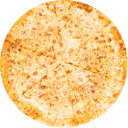 Tradicionais: 13.Dois Queijos - Pizza Grande (Ingredientes: Catupiry, Molho Artesanal, Mussarela, Orégano)