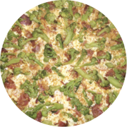 Tradicionais: 27.Brócolis - Pizza Broto (Ingredientes: Brócolis, Molho Artesanal, Mussarela, Orégano)