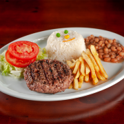 ALMOÇO PRIME: Marmita Kids - Almoço Executivo Prime (Ingredientes: Arroz, feijão, hambúrguer tradicional, salada)