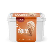 Pote 2L Especial: Pote 2L Especial Marta Rocha - Sabor de leite condensado, mesclado com biscoito, calda de chocolate e polpa de abacaxi.