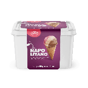 Pote 2L Especial: Pote 2L Especial Napolitano - Contém três sabores: morango, creme e chocolate.