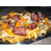 Porções: PORÇÃO DE BATATA RECHEADA CHEDDAR E BACON - Porção (Ingredientes: Porção)