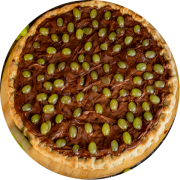 Doces: 102-Nutella c/ uva - Pizza Grande (Ingredientes: Nutella, Uva)