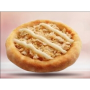 Esfihas gourmet: FRANGO COM CATUPIRY - Esfiha salgada (Ingredientes: Catupiry, Frango desfiado temperado, Massa especial de esfiha)