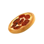Salgada: Esfiha pepperoni - Massa especial de esfiha recheada de mussarela e pepperoni